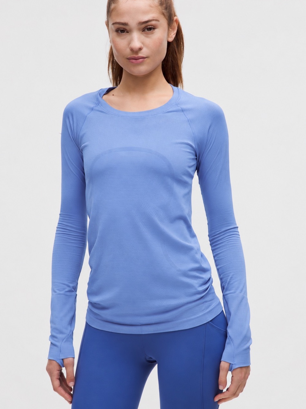 lululemon Swiftly Tech Long Sleeve 2.0 Race Sinatra Blue Women’s Size 12 NWT